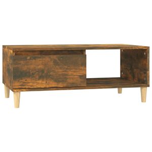 vidaXL Table basse Ch&ecirc;ne fum&eacute; 90x50x36,5 cm Bois d'ing&eacute;nierie