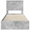 vidaXL Lit de Rangement Gris b&eacute;ton 90 x 190 cm Bois d'ing&eacute;nierie