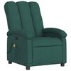 vidaXL Fauteuil de massage inclinable &eacute;lectrique Vert fonc&eacute; Tissu