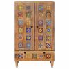vidaXL Haut Armoire Naturel 60 x 33,5 x 100 cm Bois de mangue massif
