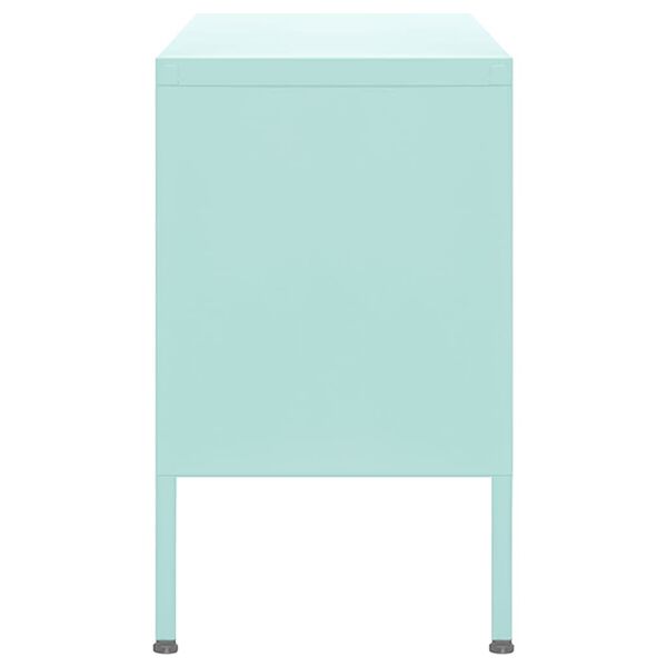 vidaXL Meuble TV Vert menthe 105x35x50 cm Acier