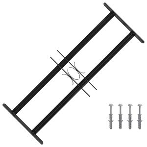 vidaXL Grille de Fen&ecirc;tre Noir 76 x 30 cm Acier enduit de poudre