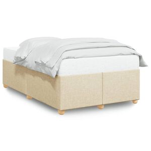 vidaXL Cadre de lit sans matelas cr&egrave;me 120x190 cm tissu