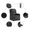 vidaXL Fauteuil de massage inclinable noir cuir v&eacute;ritable