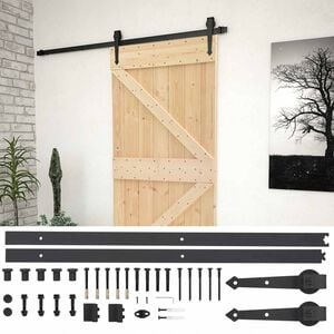 vidaXL Porte coulissante 80 x 210 cm Bois de pin massif