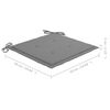 vidaXL Chaises de jardin lot de 2 et coussins gris Bois de teck massif