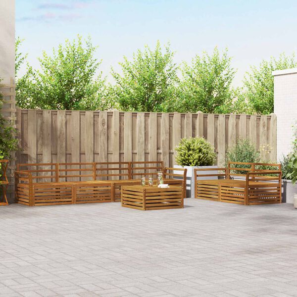 vidaXL Ensemble de canap&eacute;s d'ext&eacute;rieur 7 pcs Naturel