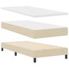 vidaXL Lit &agrave; ressorts avec matelas Cr&egrave;me 190 x 90 cm Polyester