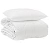 vidaXL Duvet toutes saisons avec oreiller 2 pc Blanc Microfibre
