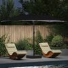 vidaXL Parasol de jardin Noir 385 x 209 x 244 cm Polyester
