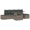 vidaXL Ensemble de canap&eacute; de jardin 6 pc Gris polyrotin