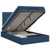 vidaXL Lit ottoman avec matelas Bleu 120 x 190 cm Tissu