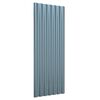 vidaXL Panneaux de toiture 12 pcs Acier galvanisé Gris 100x36cm