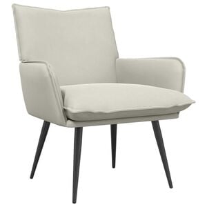vidaXL Fauteuil Cr&egrave;me Velours