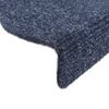 vidaXL Tapis d'escalier autocollants 20 pi&egrave;ces 65 x 21 x 4 cm Bleu Demi-rond Grand
