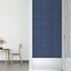 vidaXL Panneaux muraux 12 pcs Bleu 30x30 cm Tissu 1,08 m²