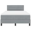 vidaXL Lit &agrave; ressorts avec matelas Gris clair 120 x 190 cm tissu
