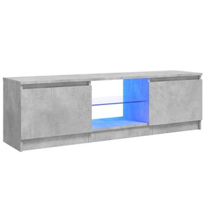 vidaXL Meuble TV avec lumi&egrave;res LED gris b&eacute;ton 120x30x36 cm