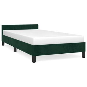 vidaXL Cadre de lit sans matelas vert fonc&eacute; 80x200 cm velours