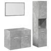 vidaXL Ensemble de meubles de salle de bain 3 pcs gris b&eacute;ton
