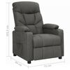 vidaXL Fauteuil Gris fonc&eacute; Tissu