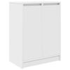 vidaXL Armoire &agrave; chaussures blanc 57x34x76 cm bois d'ing&eacute;nierie