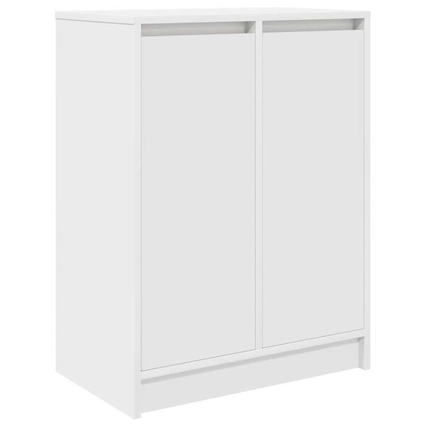 vidaXL Armoire &agrave; chaussures blanc 57x34x76 cm bois d'ing&eacute;nierie