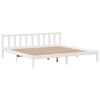 vidaXL Lit bibliothèque sans matelas blanc 180x200 cm bois pin massif