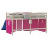 vidaXL Rideaux pour lit mezzanine rose polyester