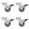 vidaXL 32 pcs Roulettes pivotantes doubles 50 mm
