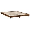 vidaXL Cadre de lit sans matelas ch&ecirc;ne fum&eacute; 200x200 cm bois ing&eacute;nierie