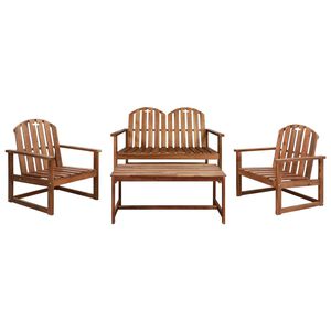 vidaXL Salon de jardin 4 pcs bois d'acacia solide