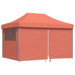 vidaXL Tente de r&eacute;ception pliable escamotable avec 4 parois lat&eacute;rales