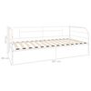 vidaXL Cadre de lit de jour sans matelas blanc m&eacute;tal 90x200 cm