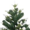 vidaXL Sapin de Noël artificiel à charnières avec neige floquée 210 cm