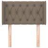 vidaXL Tête de lit avec oreilles Taupe 83x16x78/88 cm Tissu