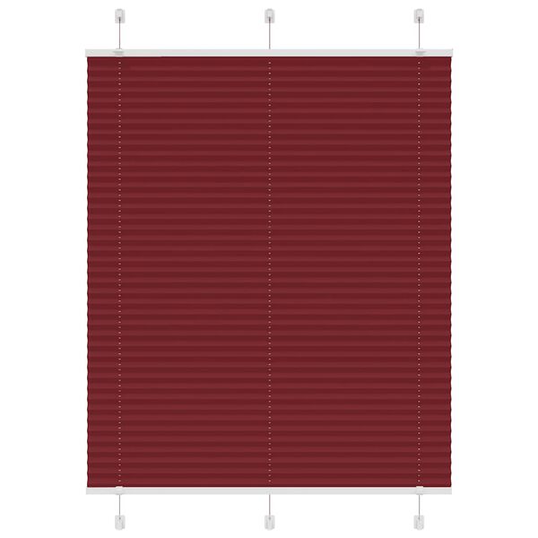 vidaXL Store pliss&eacute; rouge bordeaux 105x150 cm largeur du tissu 104,4cm