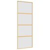 vidaXL Porte coulissante doré 76x205 cm verre ESG dépoli et aluminium