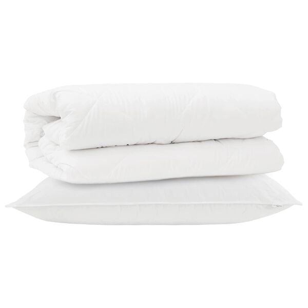 vidaXL Ensemble de Duvet avec oreiller 2 pcs Blanc Microfibre