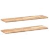 vidaXL &Eacute;tag&egrave;res flottantes 2 pcs 80x20x2 cm acacia massif non trait&eacute;