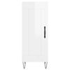 vidaXL Buffet Blanc brillant 34,5x34x90 cm Bois d'ing&eacute;nierie