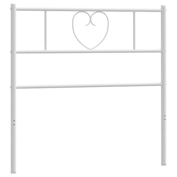 vidaXL T&ecirc;te de lit de remplacement m&eacute;tal blanc 90 cm