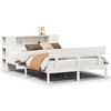 vidaXL Lit biblioth&egrave;que sans matelas blanc 120x190 cm bois pin massif