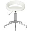 vidaXL Chaises pivotantes &agrave; manger lot de 2 blanc similicuir