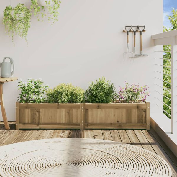 vidaXL Jardini&egrave;re 150x31x31 cm bois de pin impr&eacute;gn&eacute;