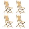 vidaXL Chaises pliables de jardin lot de 4 46x66x99 cm bambou