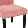 vidaXL Chaises &agrave; manger lot de 6 rose velours
