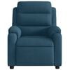 vidaXL Fauteuil inclinable de massage &eacute;lectrique bleu velours
