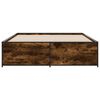 vidaXL Cadre de lit sans matelas chêne fumé 140x200 cm