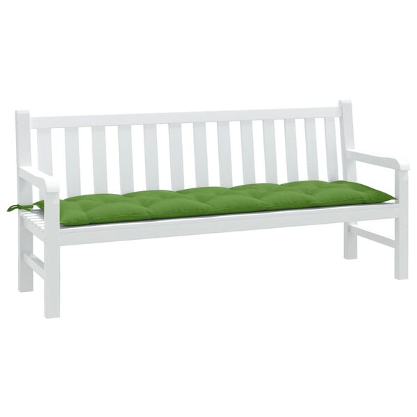 vidaXL Coussin de banc de jardin vert m&eacute;lang&eacute; 180x50x7 cm tissu